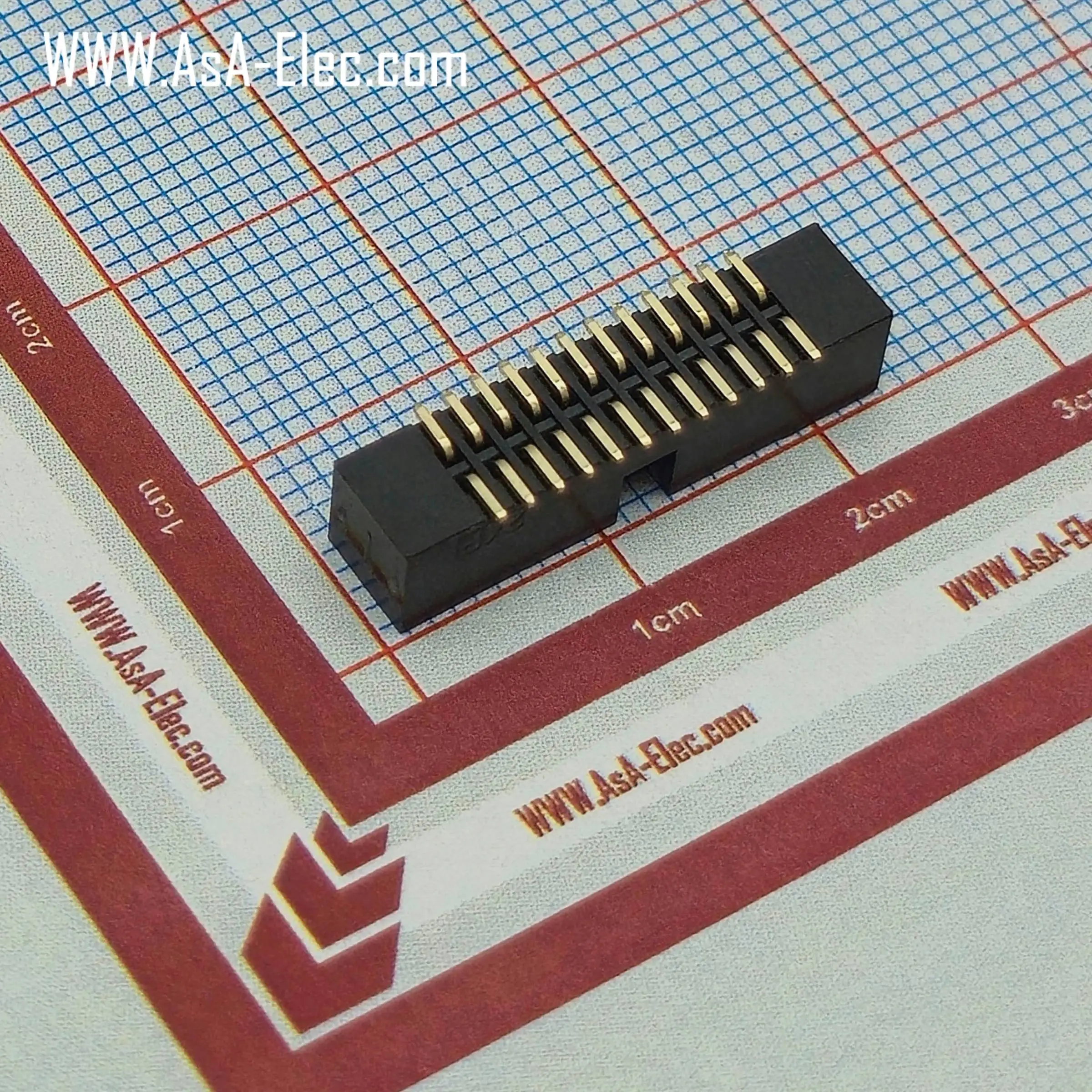 کانکتور باکس هدر 1.27 میلیمتر 24 پین نر BOX SMT